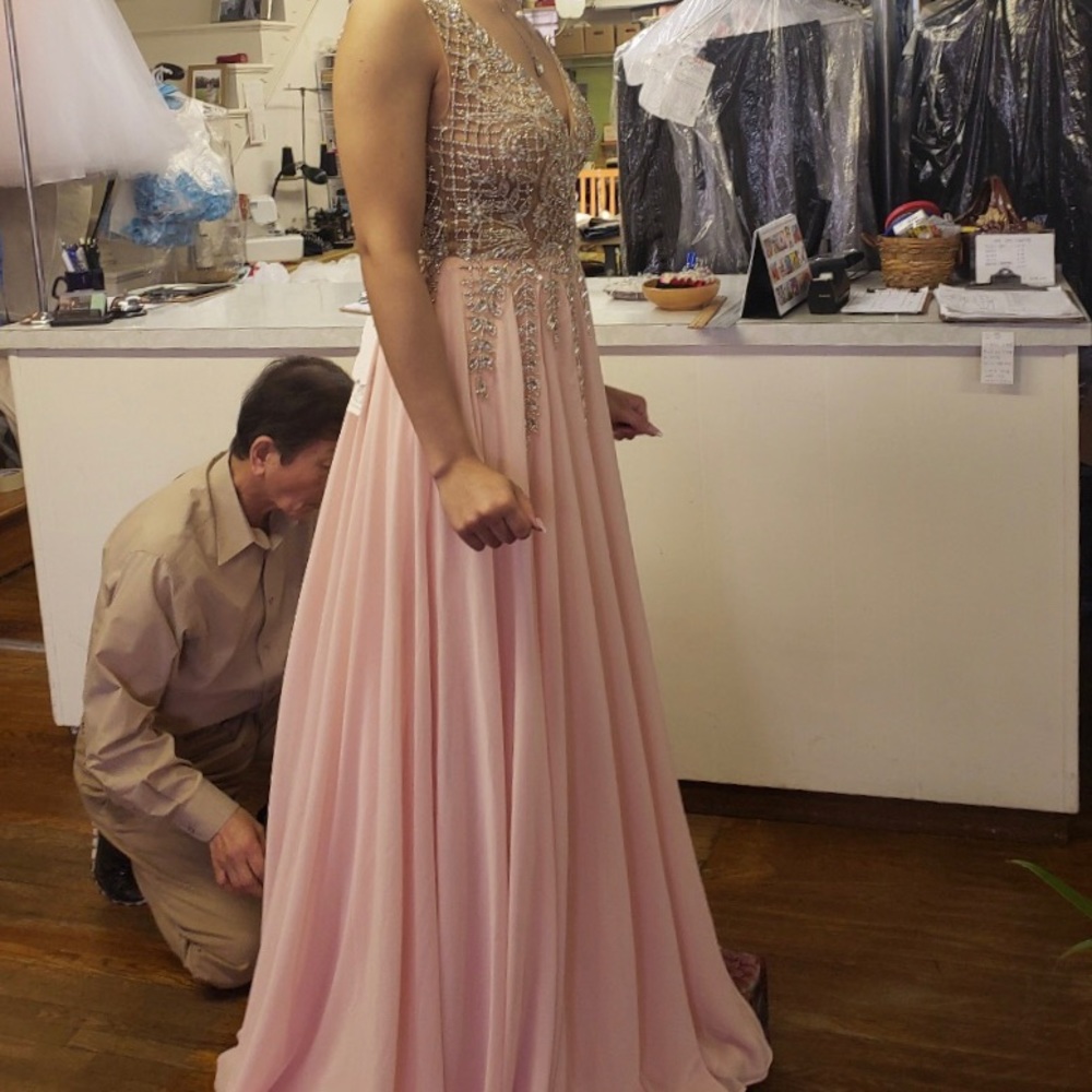 Sleeveless Beaded A-Line Prom Dress